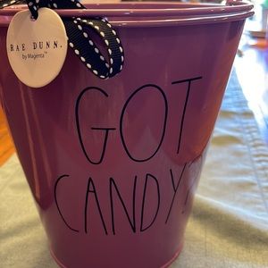 Rae Dunn by Magenta Halloween candy pail.